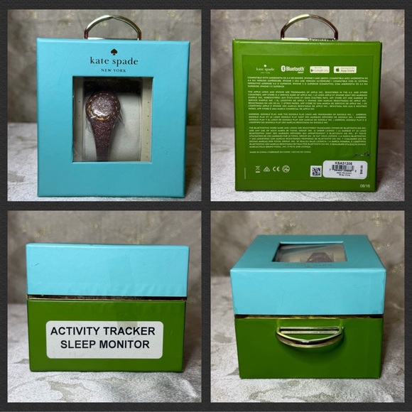 Kate Spade Glitter Activity Tracker Sleep Monitor Dark Pink Purple NWT $98 NEW - Picture 4 of 12